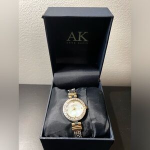 LNIB Anne Klein Womens Watch with Crystals & Mother of Pearl Face